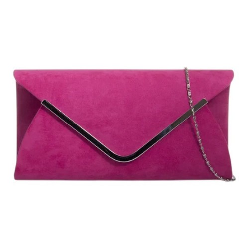Women faux suede clutch - women's,
