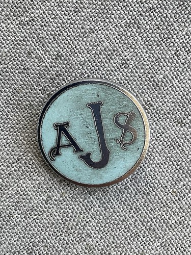 Ajs motorcycle vintage enamel - motorcycle,