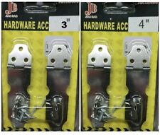 2 SAFETY HASP STAPLE SILVER Gate Shed Door Padlock Flat Lock Latch Locking doors