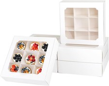 20-60X Empty Pick and Mix Sweet Boxes with Inserts White Window Display Gift Box