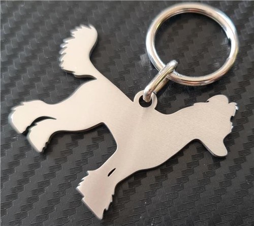 Chinese crested keyring - crested,