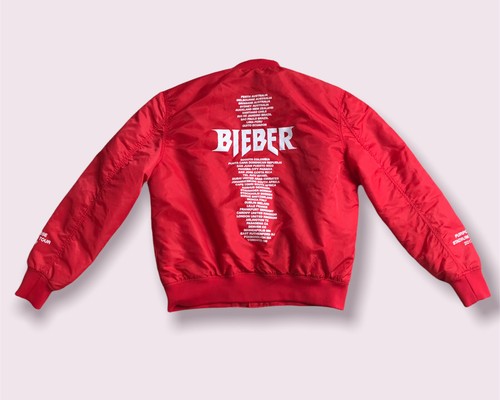 Justin bieber red bomber - justin,