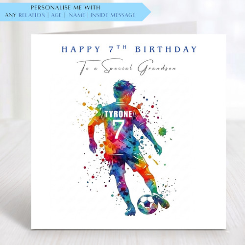 Football birthday card - football,
