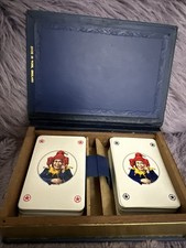 Vintage Casino 1766 Playing Cards In Wooden Book Box Rare Complete