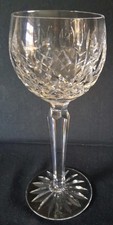 1  X WATERFORD CRYSTAL "LISMORE" PATTERN HOCK GLASS 7.25" SIGNED (23V)
