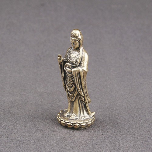 Brass goddess statue - brass,
