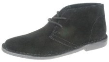 Red Tape Gobi Black Suede Black Lace Up Desert Boots Mens