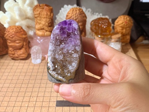 Small natural amethyst geode - amethyst,