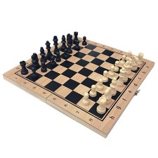 3in1 FOLDING WOODEN CHESS SET