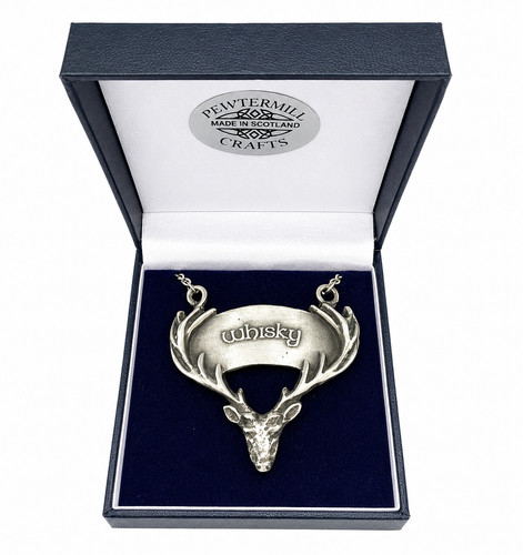Handmade pewter whisky stag - handmade,