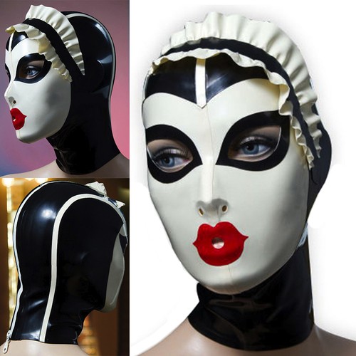 Latex hood drama headgear - hood,