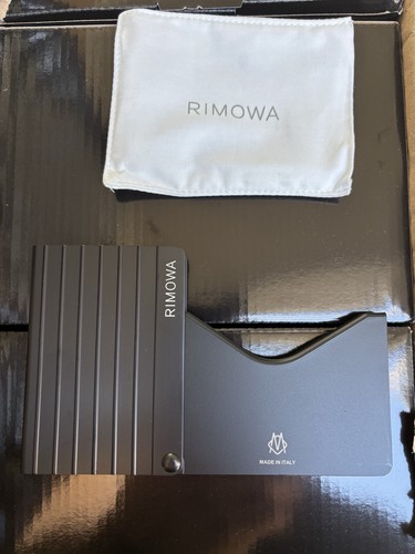 Rimowa black aluminium card - rimowa,