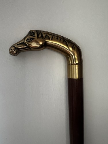 Brass horse head - head, walking