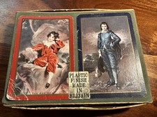 Vintage De La Rue Playing Cards Boxed Set Red Boy & Blue Boy Made in Britain