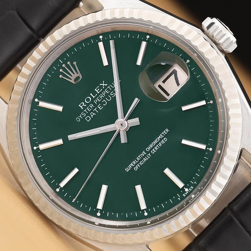 Rolex datejust 1601 green dial - datejust,