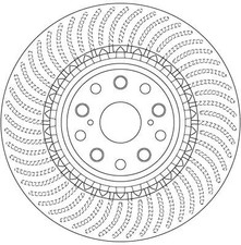 2x Brake disc Vented DF6488S