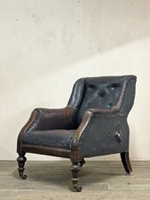 Antique leather armchair