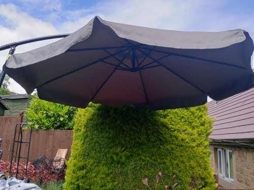 Garden cantilever parasol with - parasol,