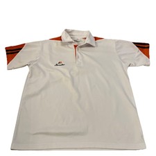Henselite Bowls Shirt men’s size S small white orange & black 
