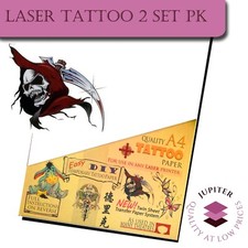 LASER Temporary Tattoo Transfer Paper - Movie FX - Tattoos Are Waterproof 2sets