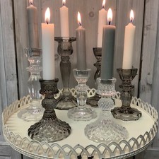 Glass Cut Candlestick Dinner