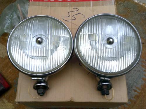 Vintage pair lucas chrome - pair, of