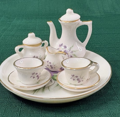 Vintage violets tea set pc - vintage,