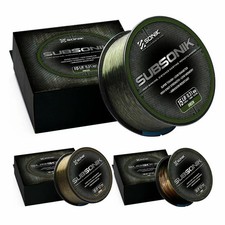 Sonik SubSonik Carp Line Mono Green Brown Clear Camo Colour 1200m ALL SIZES