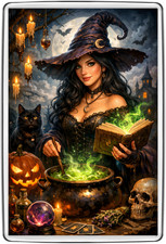 Halloween witch cauldron black - witch,