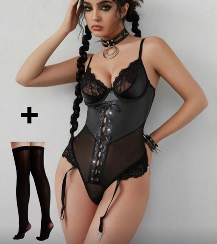 Women sexy lace - pu,