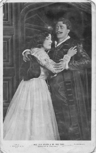 Postcard edwardian actors - postcard,