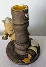 Border Fine Arts A0056 Disney Winnie the Pooh Candlestick Brown 12cm tall