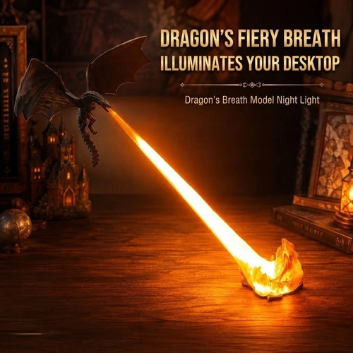 Dragon breath lamp flying - 3d,
