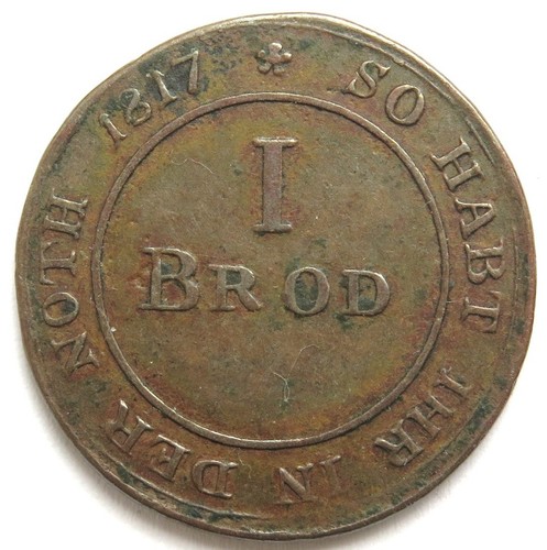 Token 1817 brod bread stamp - 1,