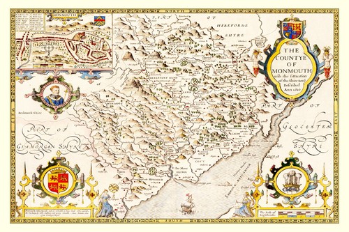 Old map monmouthshire 1611 - old,