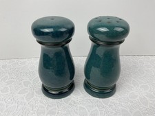 Denby Greenwich Tall Salt & Pepper / Cruet Set Superb Condition Read