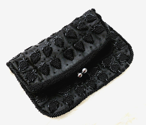Vintage hand beaded purse - hand, made