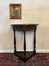 OUTSTANDING QUALITY CARVED OAK JAYCEE DEMI LOON HALL TABLE