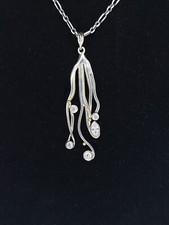 Beautiful & Unusual Banyan Jewellery Organic Form Sterling Silver 925 Necklace 