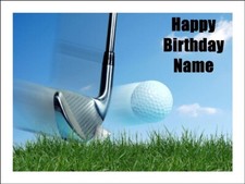 Golf Edible Cake Toppers Icing