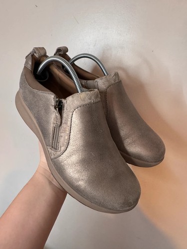Clarks unstructured silver zip - clarks,