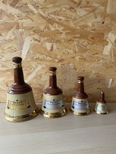 Vintage Bells Whiskey Wade Decanter Bottles X4 Ceramic Set of Four Rare Scotch