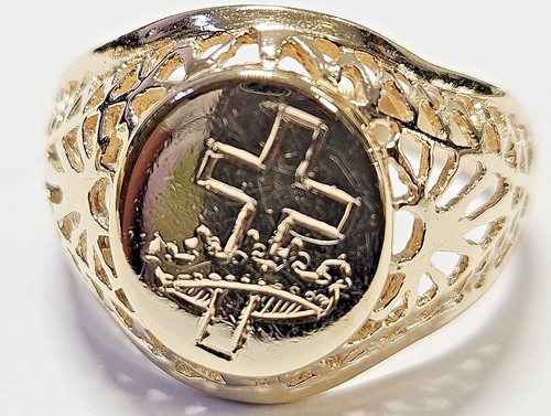 9ct yellow gold - cross, and