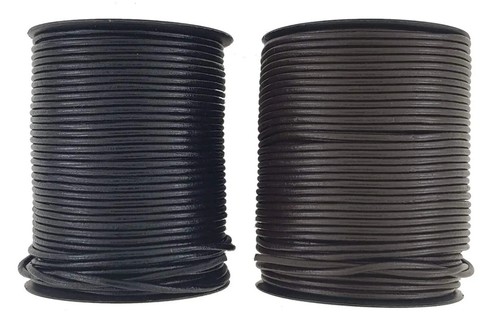 Leather cord lace - , black