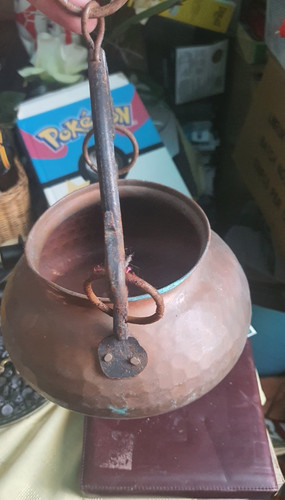Hammered copper hanging - copper,