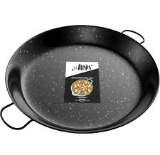 38cm / 4 portions - Alises Spanish Paella Pan black Enameled Steel SPAIN NEW
