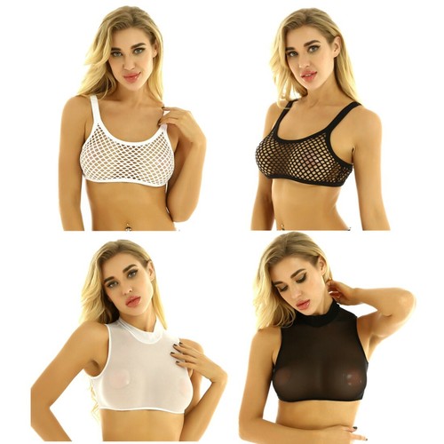 Sexy women tops mesh fishnet - sexy,