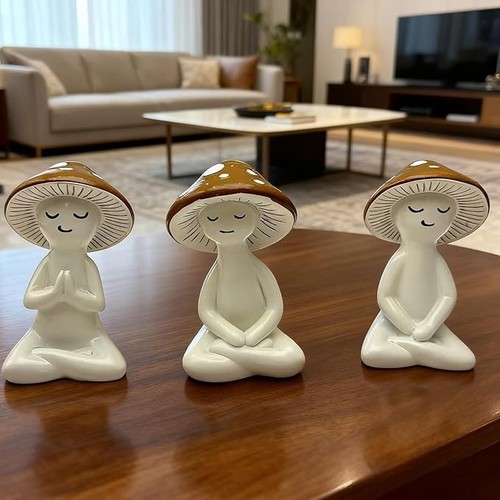 Yoga mushroom figurine - yoga, set