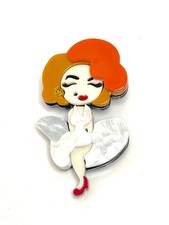 Marilyn Monroe Film Star Lady Pin Fashion Pin for Jacket Scarf Women Birthday