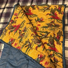 Vintage Blue Sleeping Bag With